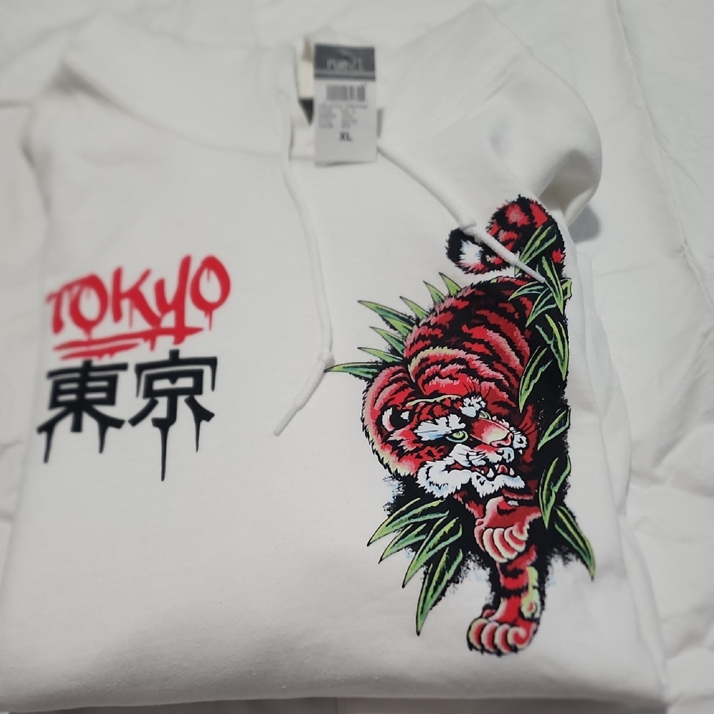 Rue21 White Hoodie with Graphic Design